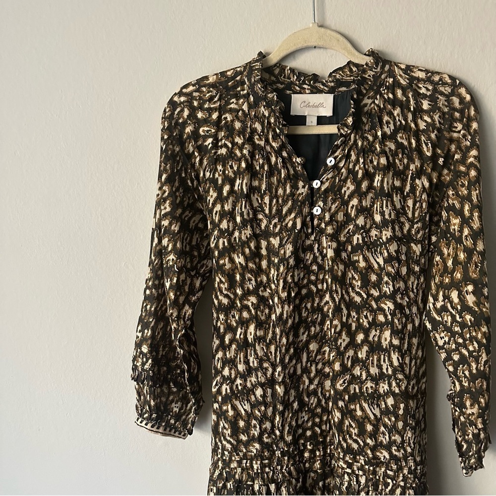 Cleobella Kalla Midi Dress, Leopard Small - Picture 3 of 9